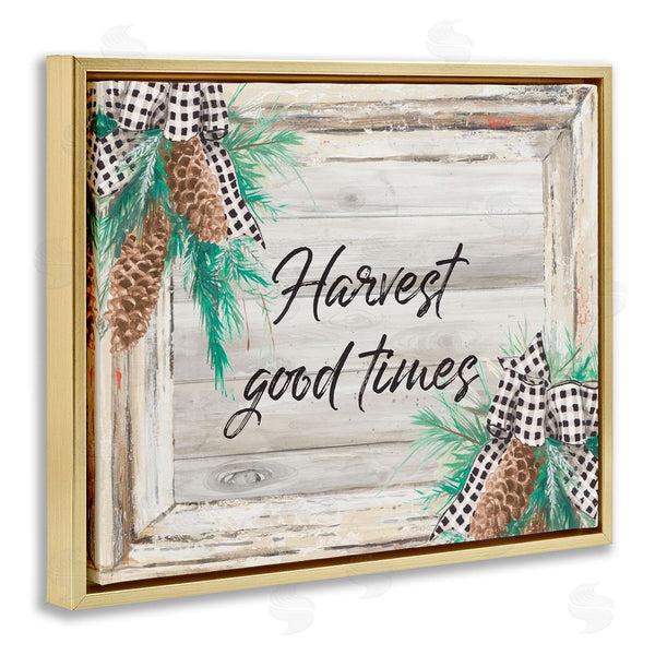Stupell Industries Patricia Pinto | Harvest Good Times Rustic Pinecone Accents