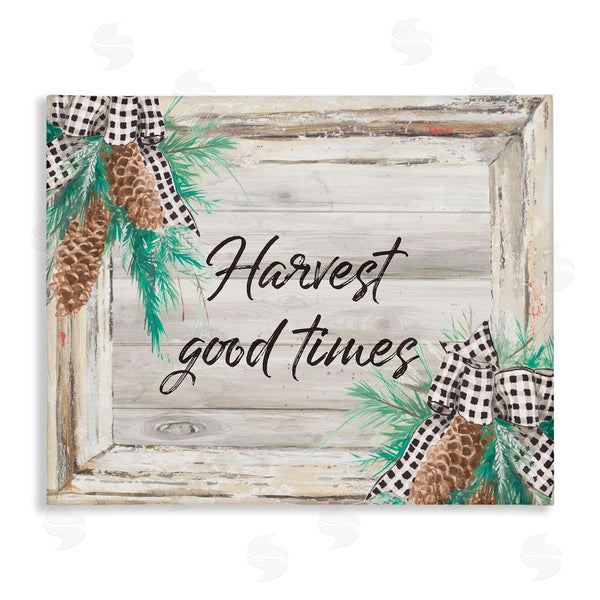 stupell industries Patricia Pinto | Harvest Good Times Rustic Pinecone Accents
