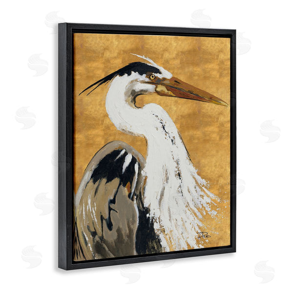 Stupell Industries Patricia Pinto | Heron On Gold Pattern Wall Art