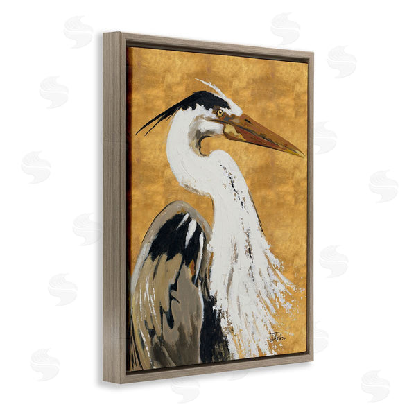 Stupell Industries Patricia Pinto | Heron On Gold Pattern Wall Art