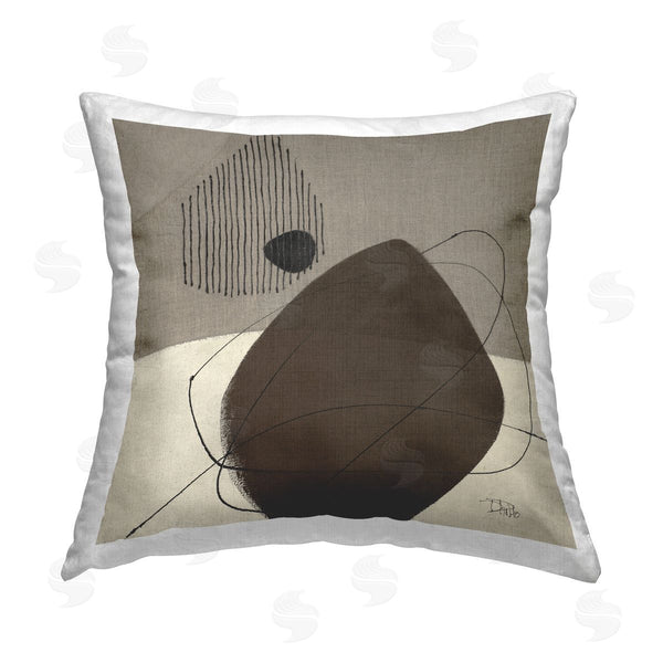 stupell industries Patricia Pinto | Hidden Lines Abstraction Printed Throw Pillow