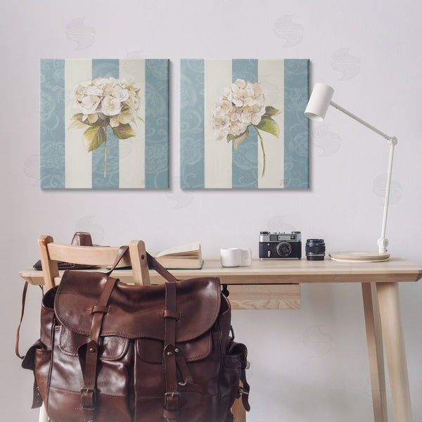 Stupell Industries Patricia Pinto | Hydrangeas On Blue Strips Wall Art