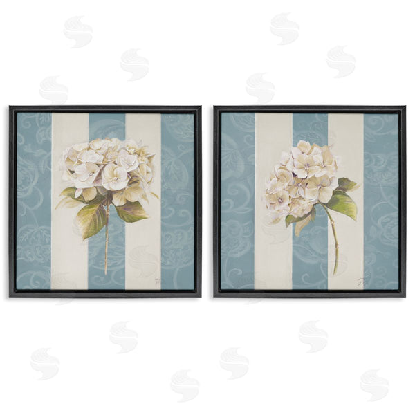 Stupell Industries Patricia Pinto | Hydrangeas On Blue Strips Wall Art