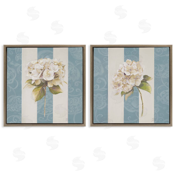 Stupell Industries Patricia Pinto | Hydrangeas On Blue Strips Wall Art