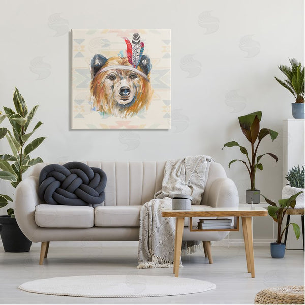 Stupell Industries Patricia Pinto | Indigenous Bear Geometric Wildlife Wall Art