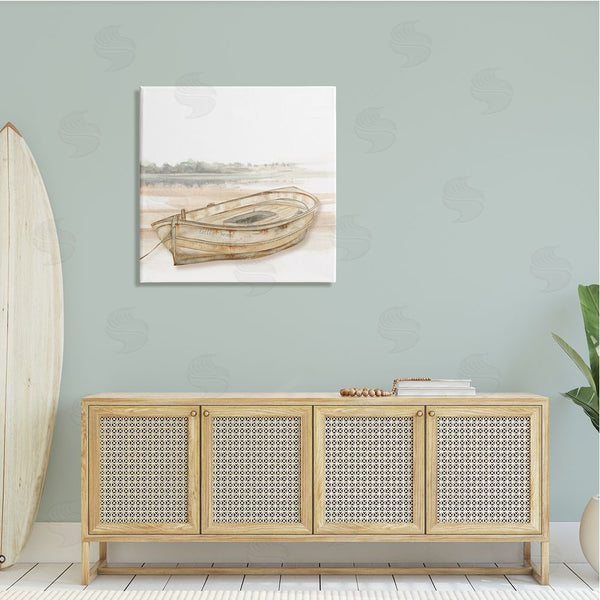 Stupell Industries Patricia Pinto | Little Snail Rowboat Resting Shallow Coastal Horizon Wall Art
