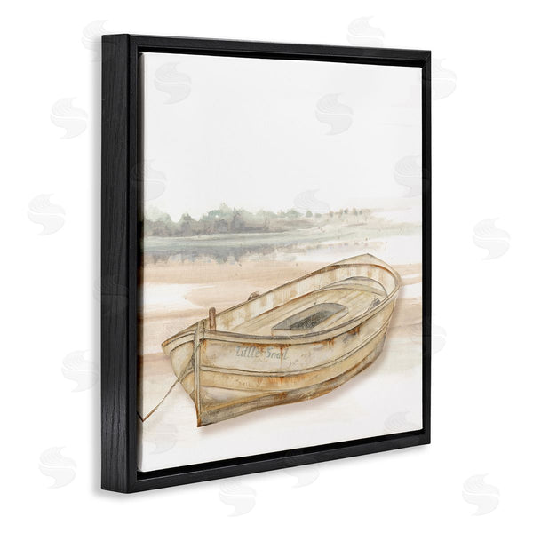 Stupell Industries Patricia Pinto | Little Snail Rowboat Resting Shallow Coastal Horizon Wall Art