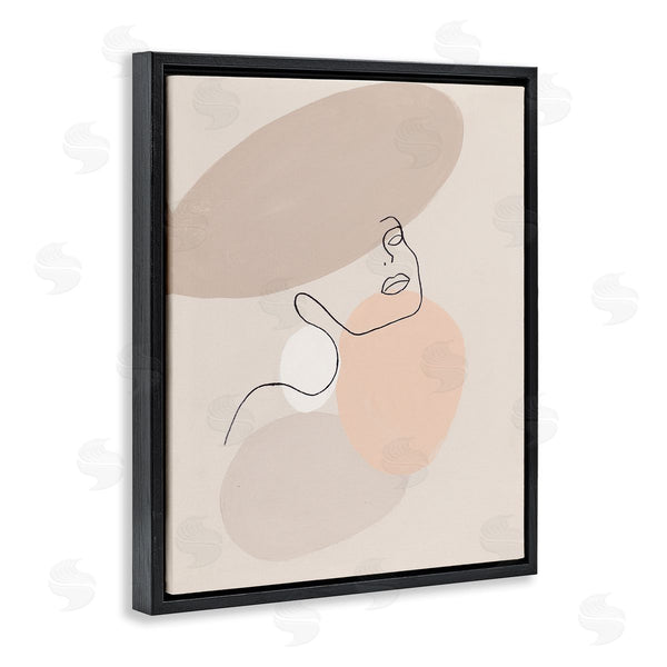 Stupell Industries Patricia Pinto | Minimal Female Line Drawing Over Abstract Shapes