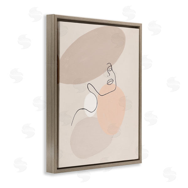 Stupell Industries Patricia Pinto | Minimal Female Line Drawing Over Abstract Shapes