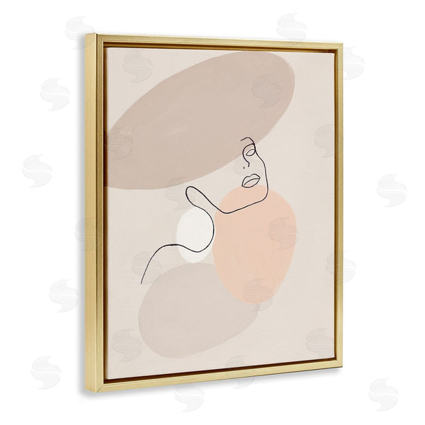 Stupell Industries Patricia Pinto | Minimal Female Line Drawing Over Abstract Shapes