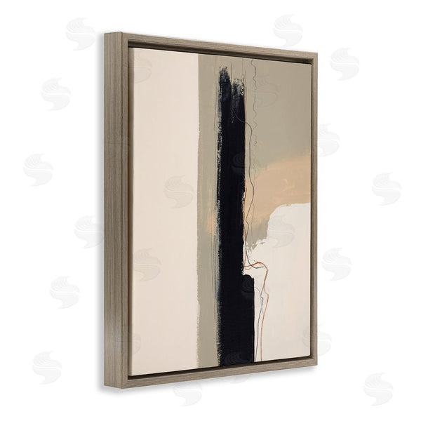 Stupell Industries Patricia Pinto | Modern Black Streak On Beige Wall Art
