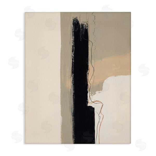 stupell industries Patricia Pinto | Modern Black Streak on Beige Wall Art