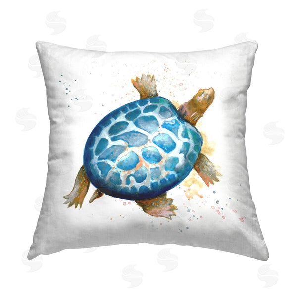 stupell industries Patricia Pinto | Modern Speckled Turtle Printed Throw Pillow
