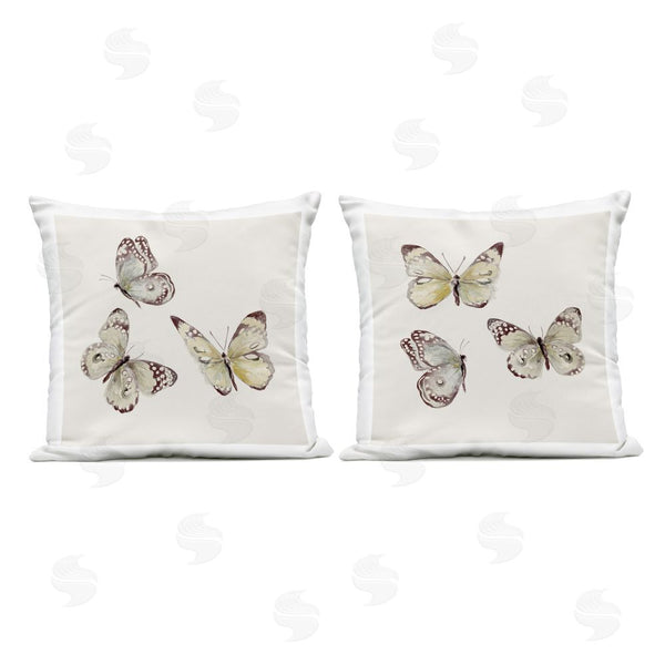 Stupell Industries Patricia Pinto | Muted Isolated Butterflies Throw Pillow