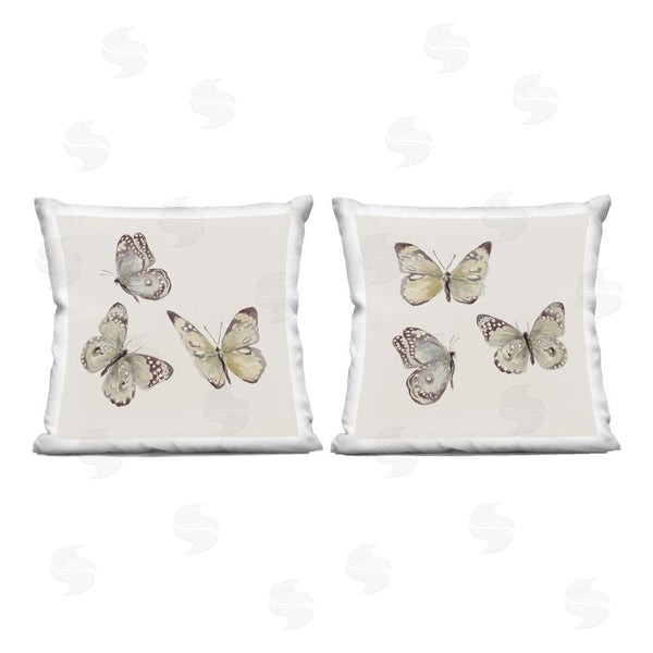 stupell industries Patricia Pinto | Muted Isolated Butterflies Throw Pillow