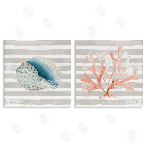 stupell industries Patricia Pinto | Nautical Curved Shell Pink Coral Wall Art