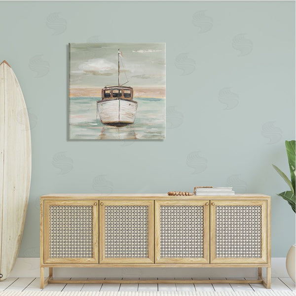 Stupell Industries Patricia Pinto | Navigating Water Vessel Ocean Crossroads Sunset Painting Wall Art