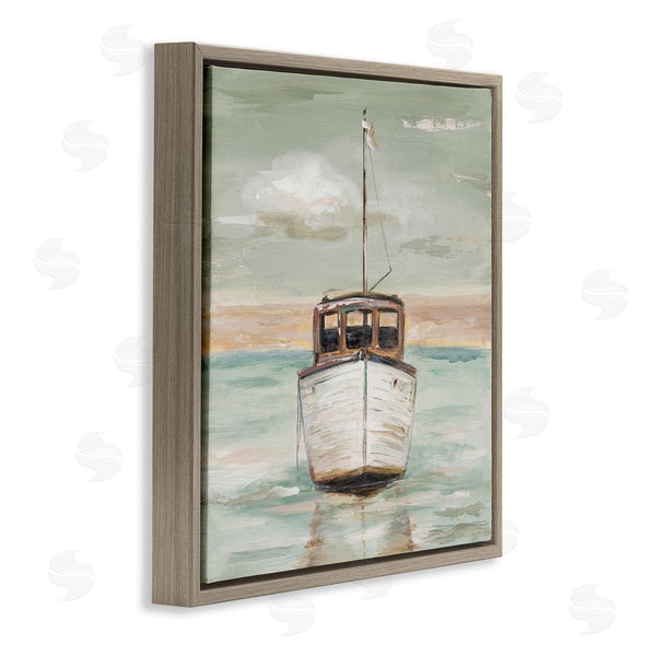 Stupell Industries Patricia Pinto | Navigating Water Vessel Ocean Crossroads Sunset Painting Wall Art