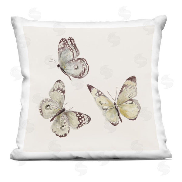 stupell industries Patricia Pinto | Neutral Isolated Butterflies Throw Pillow
