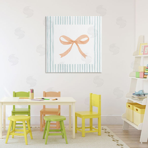 Stupell Industries Patricia Pinto | Orange Bow With Stripe Border Wall Art