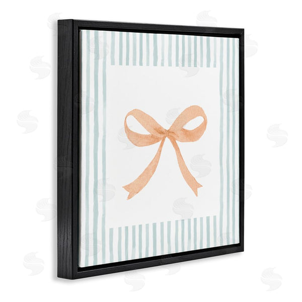 Stupell Industries Patricia Pinto | Orange Bow With Stripe Border Wall Art