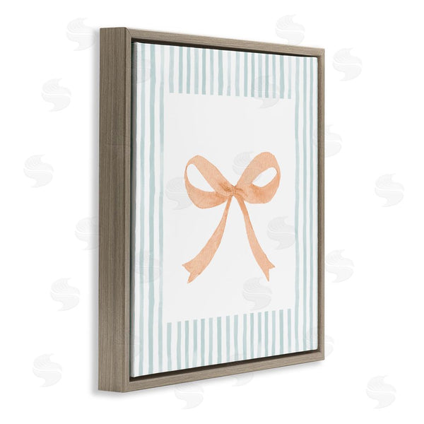 Stupell Industries Patricia Pinto | Orange Bow With Stripe Border Wall Art