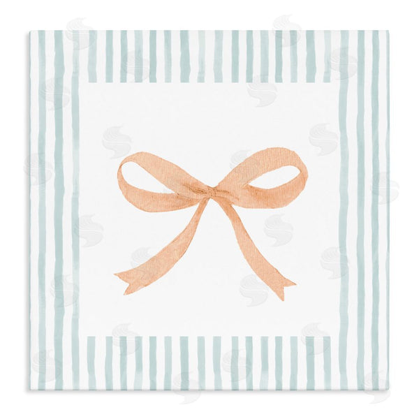 stupell industries Patricia Pinto | Orange Bow with Stripe Border Wall Art