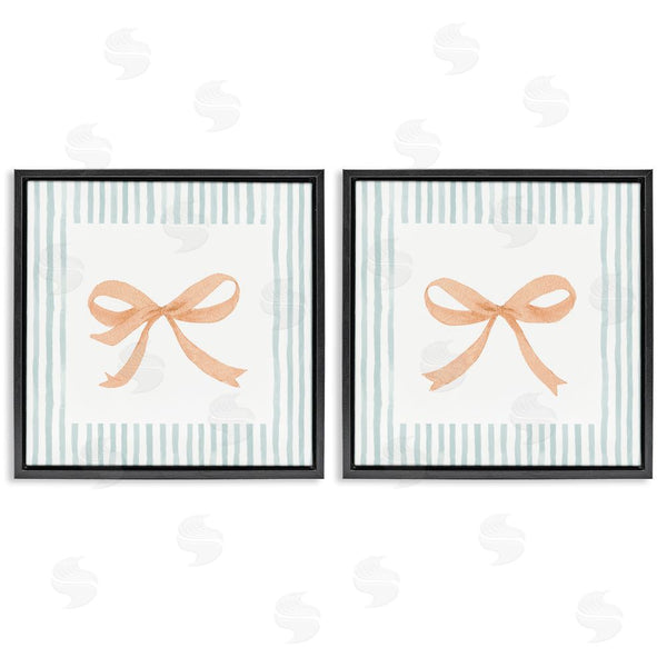 Stupell Industries Patricia Pinto | Orange Bows And Blue Stripes Wall Art