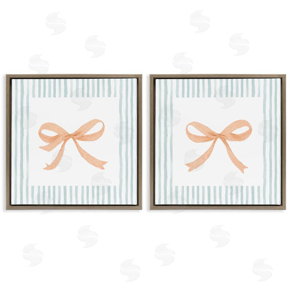Stupell Industries Patricia Pinto | Orange Bows And Blue Stripes Wall Art