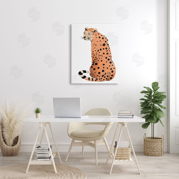 Stupell Industries Patricia Pinto | Orange Jungle Cat Bold Spots Safari Animal Wall Art