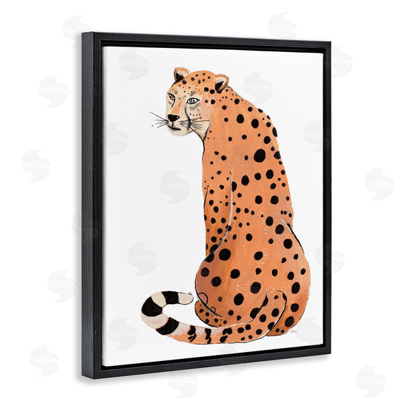 Stupell Industries Patricia Pinto | Orange Jungle Cat Bold Spots Safari Animal Wall Art