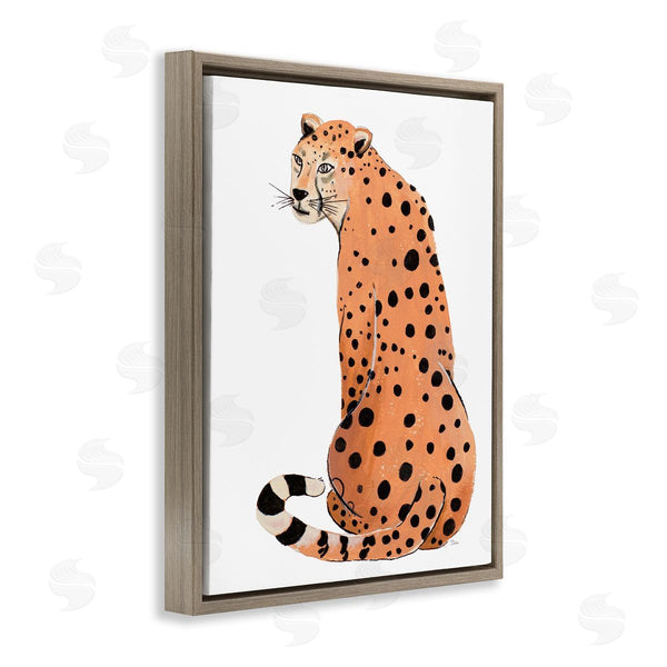 Stupell Industries Patricia Pinto | Orange Jungle Cat Bold Spots Safari Animal Wall Art