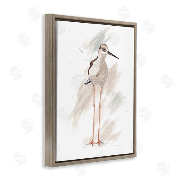 Stupell Industries Patricia Pinto | Passive Shorebird Long Beak Bird Illuminated Beach Wall Art