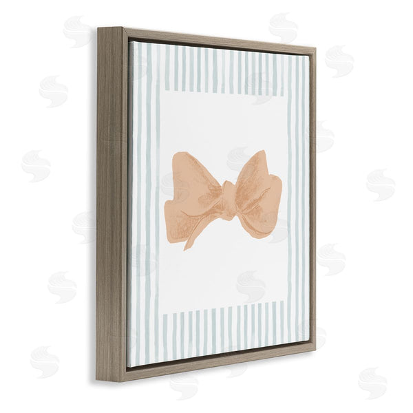 Stupell Industries PATRICIA PINTO | Pastel Bow In Striped Border