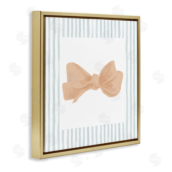 Stupell Industries PATRICIA PINTO | Pastel Bow In Striped Border