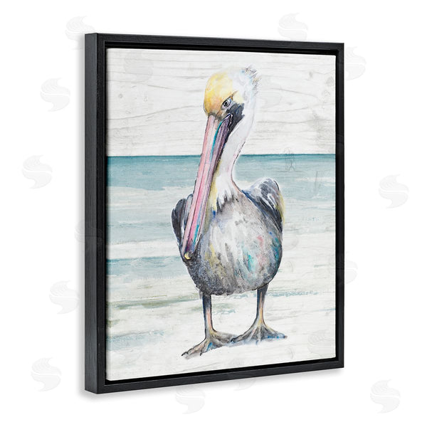 Stupell Industries Patricia Pinto | Pelican Bird Standing On Beach
