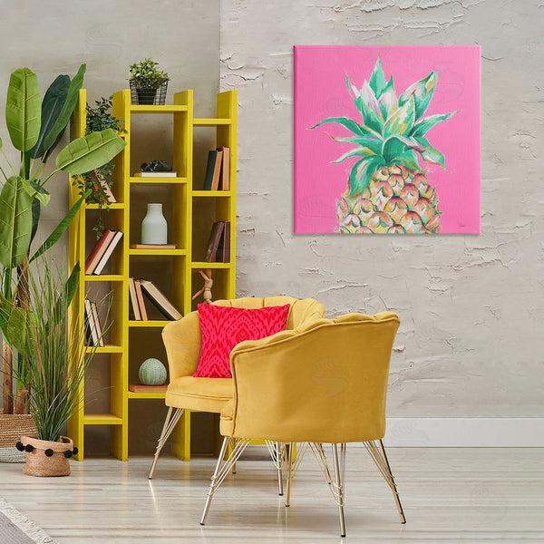 Stupell Industries Patricia Pinto | Pineapple On Pink Wall Art