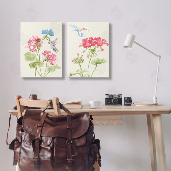 Stupell Industries Patricia Pinto | Pink Geranium Hummingbirds Wall Art