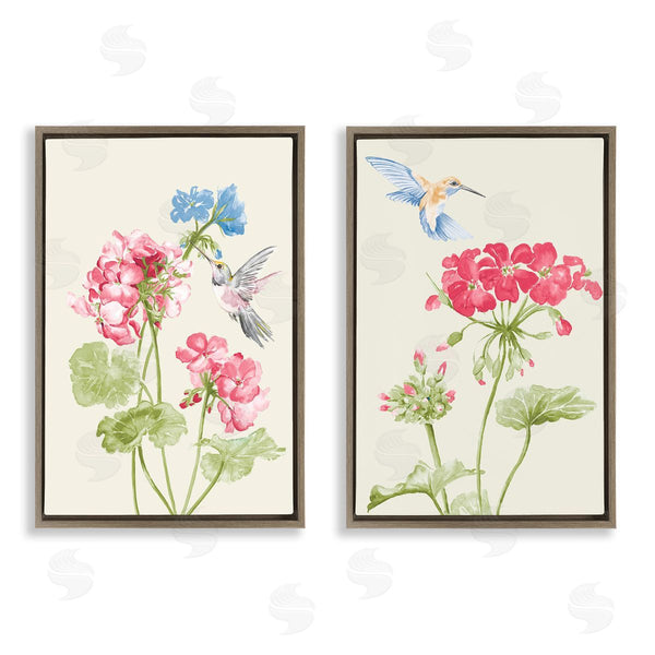 Stupell Industries Patricia Pinto | Pink Geranium Hummingbirds Wall Art