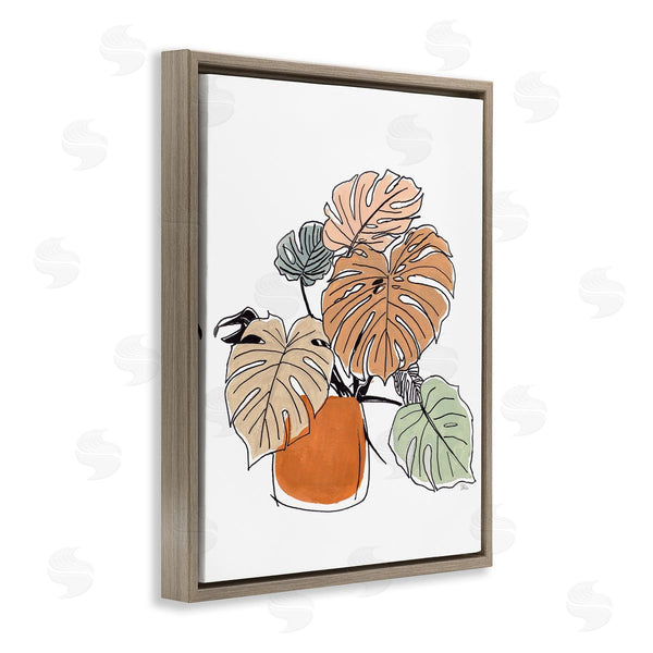Stupell Industries Patricia Pinto | Playful Monstera Leaves Tropical House Plant