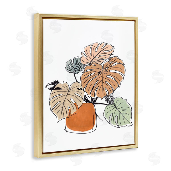 Stupell Industries Patricia Pinto | Playful Monstera Leaves Tropical House Plant