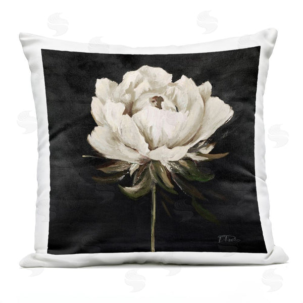 Stupell Industries Patricia Pinto | Pretty Delicate Bloom On Black Throw Pillow