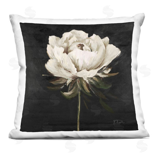 stupell industries Patricia Pinto | Pretty Delicate Bloom on Black Throw Pillow