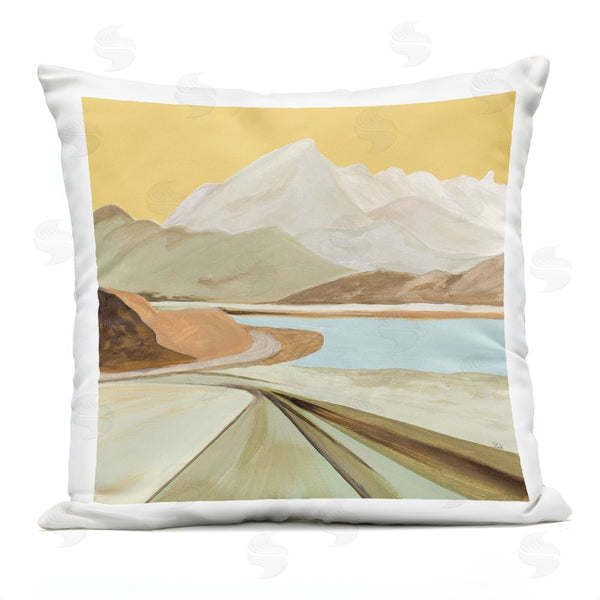 Stupell Industries Patricia Pinto | Return Warm Mountain View Throw Pillow