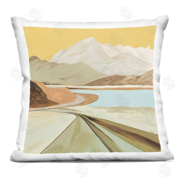stupell industries Patricia Pinto | Return Warm Mountain View Throw Pillow