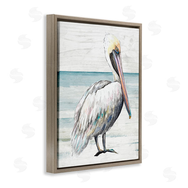 Stupell Industries Patricia Pinto | Rustic Pelican On Shoreline