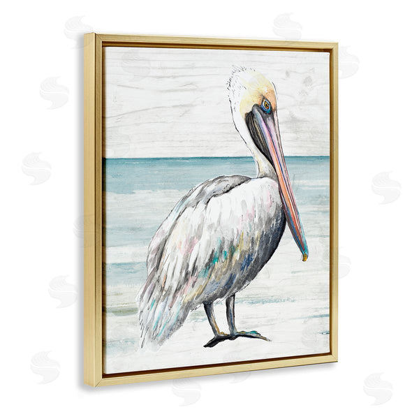 Stupell Industries Patricia Pinto | Rustic Pelican On Shoreline