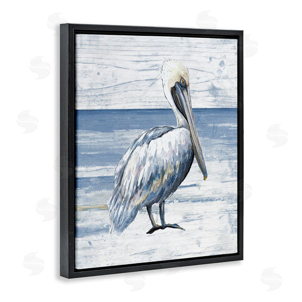 Stupell Industries Patricia Pinto | Rustic Plank Pattern Pelican Wall Art