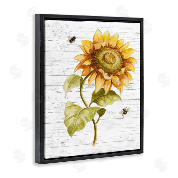Stupell Industries Patricia Pinto | Rustic Sunflower Roaming Honey Bee