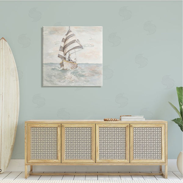 Stupell Industries Patricia Pinto | Sailing Fishing Boat High Tide Open Sea Wall Art